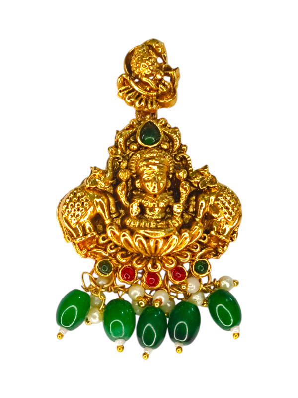 gold plated kundan chandbali earrings with emerald, ruby, pearl beads