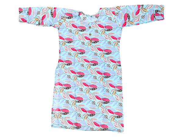 most trending leafy print straight kurti for women