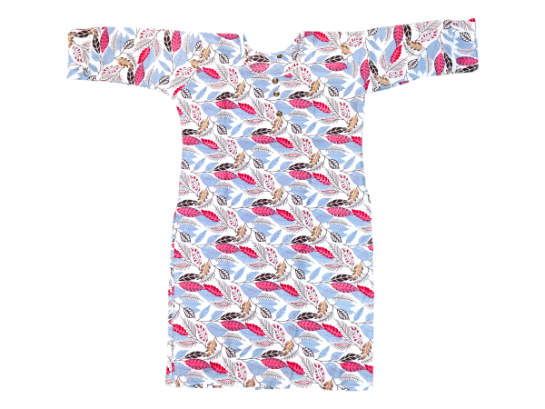 most trending leaf print straight kurti for women (size xxl)