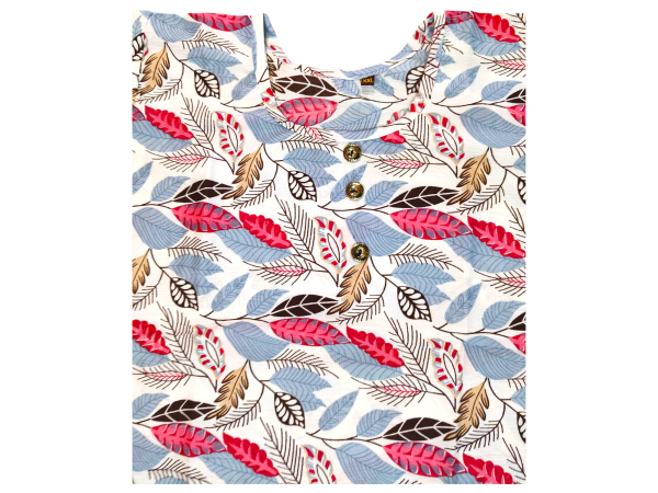 most trending leaf print straight kurti for women (size xxl)