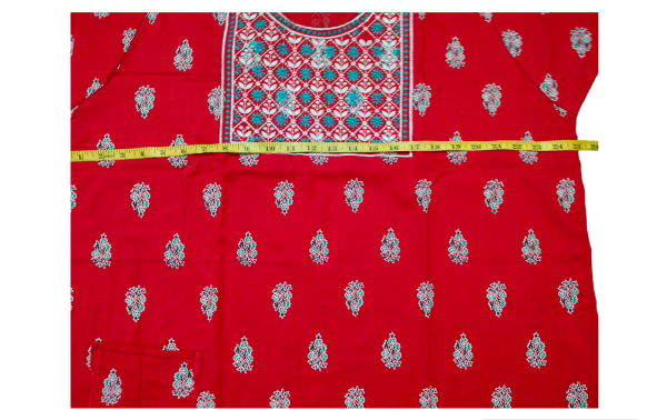 embroidered nighty for women, 100% organic cotton, size – x large