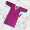 women's purple v neck kurti with multicolour floral border (copy)